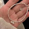 Pulseira Laço Gipsophila Nicho High-end Luz Luxo Elegante Estilo Francês Joias Elegantes Ajustável e Exquisita