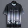 Top Esportivo Masculino de Verão com Gradiente para Corrida, Secagem Rápida, Respirável, Solto - Nova Camiseta de Meia-Manga 2025