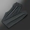 Pantalones de seda helada de verano para hombre, pantalones casuales para aire acondicionado, pantalones finos transpirables, pantalones deportivos de alta elasticidad, talla grande transfronteriza, pantalones de secado rápido