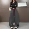 Pantalones de Chándal con Bloques de Color y Letras Cosidas para Mujer Otoño Invierno 2026 Nuevos Cintura Elástica Pierna Recta Pantalones Deportivos Holgados Versátiles Pantalones Casuales