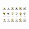 Accesorios para Uñas con Remaches de Aleación de Alta Venta en Oro y Plata, Decoraciones Metálicas Simples Versátiles para Uñas con Estrellas y Corazones