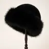 Sombrero Mongol con Ala Grande Sombrero de Felpa para Mujer en Otoño e Invierno Engrosado Imitación de Visón Protección Cálida para los Oídos Versátil Moderno Resistente al Viento Adulto