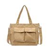 Llegada Nueva 2024 Versátil Bolso de Hombro para Clases Gran Capacidad Cruzado de Moda Bolso Tote de Pana para Mujer