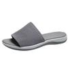Comercio Exterior Transfronterizo Talla Grande Pantuflas Gruesas de Perfil Bajo Zapatos de Playa de Perfil Bajo Tejido Volador Ligero Suela de Poliuretano Comercio Exterior para Mujer