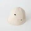 Sombrero de malla de ala ancha tipo pico de pato para niños, sombrero de verano nuevo para bebé, sombrero de pescador de ala media con estampado de dibujos animados lindos para niños