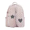 Mochila de Estilo Coreano con Orejas de Conejo de Lunares y Encaje de Estrellas, Gran Capacidad, Linda y Elegante Mochila de Viaje para Mujer, Disponible en Múltiples Colores
