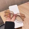 Lentes fotocromáticos con graduación para miopía, anti luz azul, alta definición, montura grande retro, efecto adelgazante, estilo celebridad de internet, lentes sin graduación con lentes fotosensibles