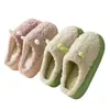 Chinelos de Algodão da Moda para Mulheres 2026 Outono/Inverno Novo Estilo Interno Casa Veludo Plus Sola Grossa Antiderrapante Chinelos Peludos de Casal