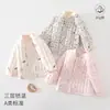 Estilo Bosque Conejo Lindo Niños Bebé 80g Más Terciopelo Más Algodón Ropa Infantil Invierno Pequeño Abrigo de Algodón 0-2 Años Niña Chaqueta de Algodón