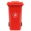 Papelera de Clasificación para Exteriores con Tapa, Contenedor de Basura Grande Colgante Espesado de 240 L, Papelera Sanitaria con Pedal de 120 L