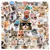 50 Lindos Stickers de Graffiti de Colección de Gatos y Perros para Botellas de Agua, Maletas, Cuadernos y Decoraciones de Teléfono al por Mayor