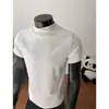 Camiseta Irregular de Cuello Cruzado de Manga Corta para Hombre, Marca de Moda, Estilo Veraniego, Top de Manga Media Resistente para Pareja