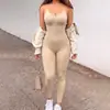 Suministro Especial Transfronterizo Amazon Europa y América Venta Caliente Mono de Tirantes Finos con Cuello en V para Mujer Ajustado Ceñido Pantalón Largo En Stock Mayoreo