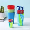 Amazon Copo de Silicone Explosivo Tie Dye Cor Mista Copo de Grau Alimentício Taça de Vinho Tinto Copo de Cerveja Pequeno Médio Grande Copo de Água de Silicone