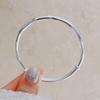 Pulsera de Tobillo de Bambú Plata de Ley 9999 Pulsera de Plata Maciza Brillante con Hoja de Bambú Método Antiguo para Niña Regalo del Día de San Valentín