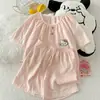 [Fotos Reales] Varios Conjuntos de Pijama KT Cat para Mujer, Algodón Nube Primavera/Verano Cuello Redondo Manga Corta Dibujos Animados Conjuntos de Ropa de Casa