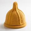 Gorra Puntiaguda de Lana INS Japonesa y Coreana para Hombres y Mujeres Gorra de Punto Cálida para Padres e Hijos Gorra de Punto de Ida y Vuelta para Niños