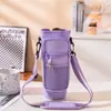 Capa Protetora Simples, Estilosa e Portátil para Garrafa Térmica, Múltiplos Estilos de Capa Isolante, Ajustável para Usar na Cruz, Copo d'Água Fornecido pelo Fabricante