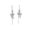 Pendientes de Encaje con Borde de Flor y Lazos y Hilos para Orejas 2025 Nuevo Diseño de Nicho Pendientes de Gama Alta para Mujer Accesorios Versátiles para Orejas