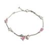 Pulsera de Lazo de Circonita Rosa para Mujer, Diseño Nicho Ins, Linda y Dulce, Joyería de Alta Apariencia