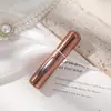 Botella Recargable de Perfume Portátil de 5 ml Relleno Directo por la Base Ventana Pequeña Botella con Atomizador Auto-Bombeante Botella de Muestra Multicolores para Viaje