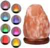 Lâmpada de sal de cristal do Himalaia USB natural colorido cor mudando quente Branco led mineral sal lâmpada noite luz Atacado