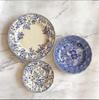 Comércio exterior original ordem britânica original JBS azul e branco cerâmica chinesa e ocidental-estilo underglaze cor bife prato jantar prato sobremesa tigela casa