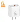 Cargador Multifuente AC Dedo Gordo Pequeño Adaptador de Corriente 5V3A Carga Rápida PD25W+QC3.0 Cargador para Teléfono Móvil
