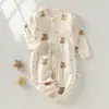 Ropa de Primavera y Otoño para Bebé Ropa Interior de Algodón Puro Body Infantil para Niños y Niñas Recién Nacidos Ropa para Gatear Mono Pijama de Invierno