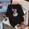 Camiseta Blanca de Manga Corta de Algodón Puro para Mujer Estilo Retro Americano Verano 2025 Nuevo Estilo Holgada Tallas Grandes Tops Venta al por Mayor Dropshipping