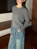 El accesorio chic y perezoso de pusumed: Suéter de punto trenzado, corto, que ciñe la cintura, de cuello redondo para mujer