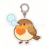 Pingente Chaveiro Acrílico Pisco-de-peito-ruivo Europeu Desenho Animado Criativo Presente Decoração de Mochila Mercadoria de Anime Transfronteiriça