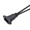 Cable de Extensión Macho Hembra IEC C14 con Orejas Uno a Dos C13 Cola Figura-8 Enchufe Flor de Ciruelo Toma de Corriente