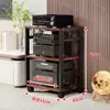 Rack de Amplificador para Casa Espaçamento Ajustável Pés Móveis Multifuncionais para Alto-falantes Suporte Gabinete de Amplificador Rack de Equipamentos AV