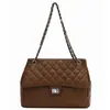 Bolso Tote Acolchado con Cadena Estilo Coreano para el Trabajo Nuevo Estilo Invierno 2025 Bolso Tote Casual Bolso de Hombro Simple Casual