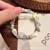 Novas Pulseiras de Contas Costuradas Estilo Chinês Casal para Mulheres no Outono e Inverno Pulseiras Maillard Retrô de Nicho com Pulseiras Elegantes e de Alto Padrão