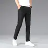 Pantalones Largos Elásticos para Hombre, Pantalones Casuales con Cintura Elástica, Nuevo Estilo de Verano de Moda 2026, Corte Recto Delgado, Estilo Delgado de Seda de Hielo de Verano