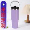 Copo térmico grande personalizado com alça, copo de água térmico de aço inoxidável 304, copo de carro de grande capacidade, copo térmico personalizado