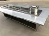 Carrito de bocadillos de hot pot picante, puesto de comida okonomiyaki móvil multifuncional, carrito de comida de brochetas móvil