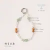 Corrente de celular estilo Zen Chinês com jade amarelo milho Dongling e pulseira de pulso acessório artesanal com múltiplas contas, vem com adesivo