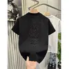 Camiseta bordada para hombre Cuello redondo Manga corta Manga de cinco puntos Holgada Tendencia Nacional China Verano Transpirable 2026 Nuevo Estilo Camiseta ins