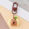Chaveiro de Brinquedo de Comida Capivara Maçã Hambúrguer Doce Acessórios de Resina Corrente para Pendurar em Bolsa de Menina Acessórios de Chaveiro