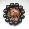 Pulsera de Calcedonia Natural de Xizang con Cuentas Dzi Antiguas de Tres Ojos y Nueve Ojos con Envoltura de Seda Ágata Pulsera para Hombre Venta al por Mayor Suministro Directo