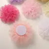 Estilo Dulce Princesa Coreana Lunares Plisado Rosa DIY Pinza Cuerda para el Cabello Tocado Broche Ropa Accesorios de Flor