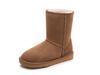 5825 Botas de Nieve de Una Pieza de Piel de Oveja para Mujer Invierno Cálido Espesado Lana Botas Noreste Antideslizantes Zapatos de Algodón