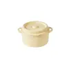 Caja de almacenamiento de alimentos portátil estilo crema con doble asa, alto valor estético, lonchera doméstica de gran capacidad, caja bento de múltiples formas