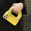 Alça de Pulso de Couro Apple 17Promax/16Pro Anti-Queda 15Pro Capa de Celular Totalmente Coberta 13Pro 14Pro