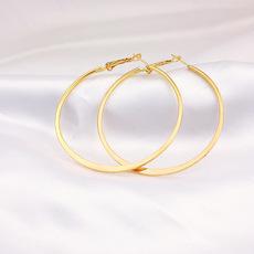 欧美时尚夸张大圆圈耳坠女复古港风个性耳环百搭高级感耳饰品