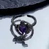 Anillo de Halloween Transfronterizo Araña Cuervo Fantasma Calabaza Hueso Fantasma Anillo Personalizado Oscuro Nicho Punk para Mujeres