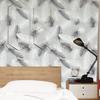Novo papel de parede autoadesivo com listras verticais de folhas verdes, fundo de parede ao vivo para sala de estar, sala de jantar, papel de parede decorativo, adesivo de parede vintage com textura de madeira
